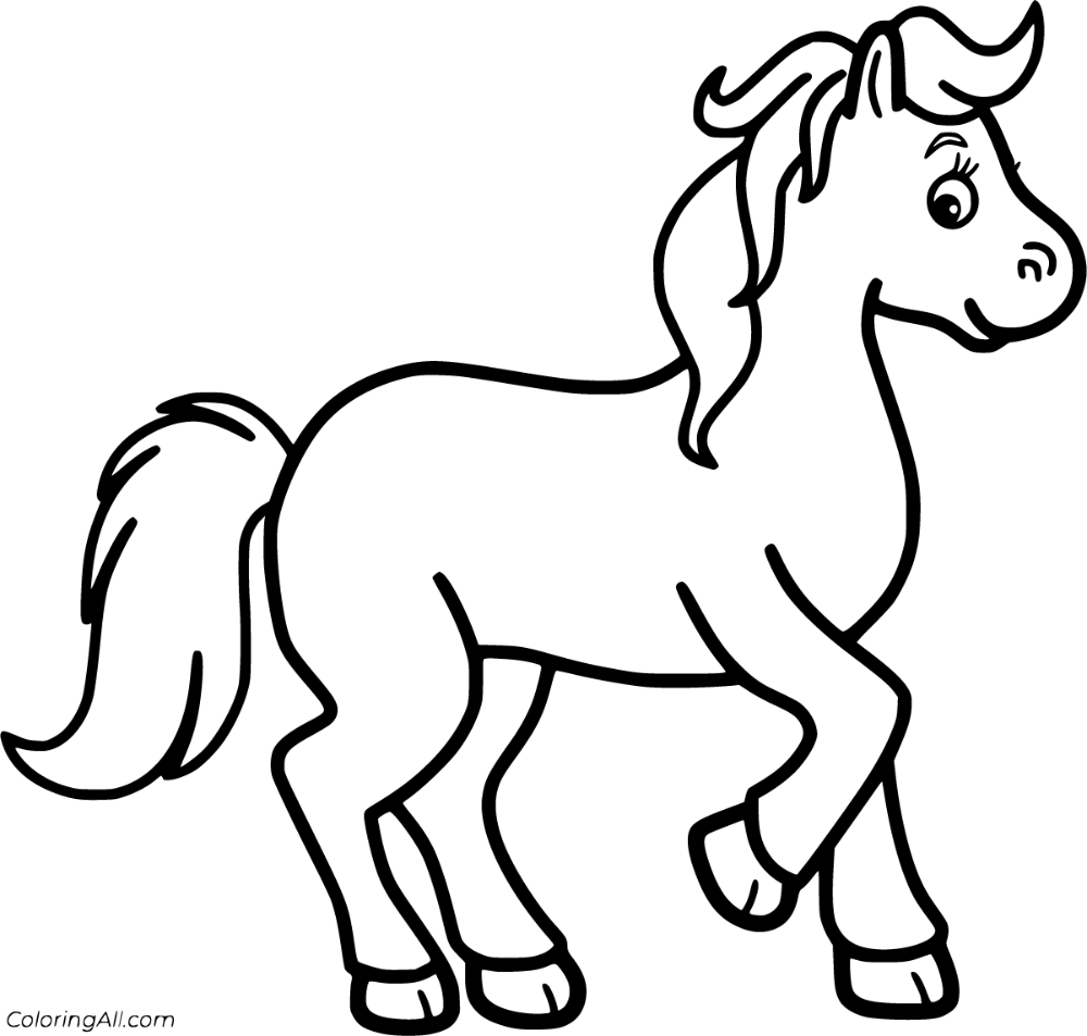 Free printable horse coloring pages in vector format easy to print from any device and automaticaâ horse coloring pages horse coloring animal coloring pages