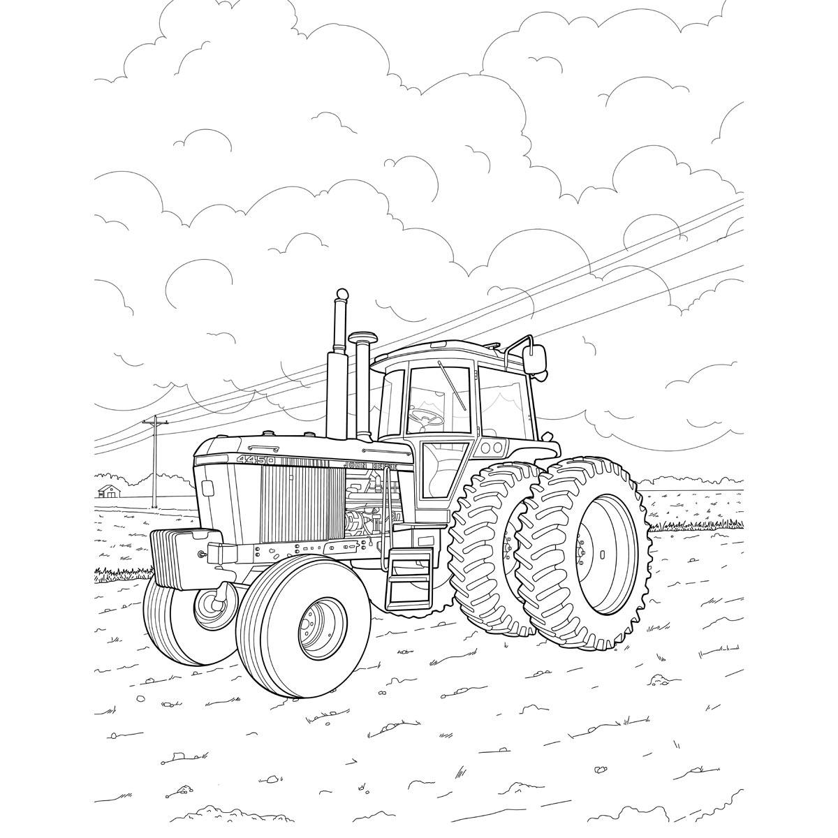 John deere coloring book detailed classic and modern tractors