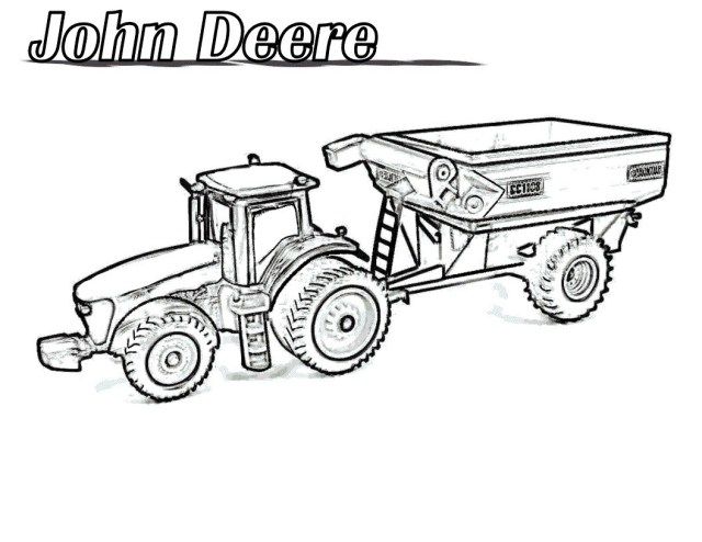 Excellent picture of tractor coloring pages