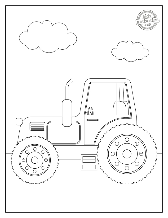 Free printable tractor coloring pages kids activities blog