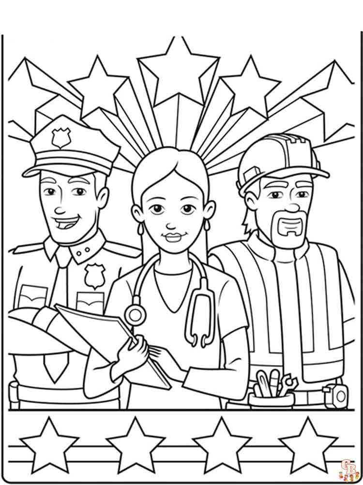 Celebrate labor day with free printable coloring pages