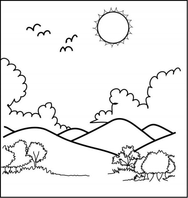Free printable mountain coloring pages pdf