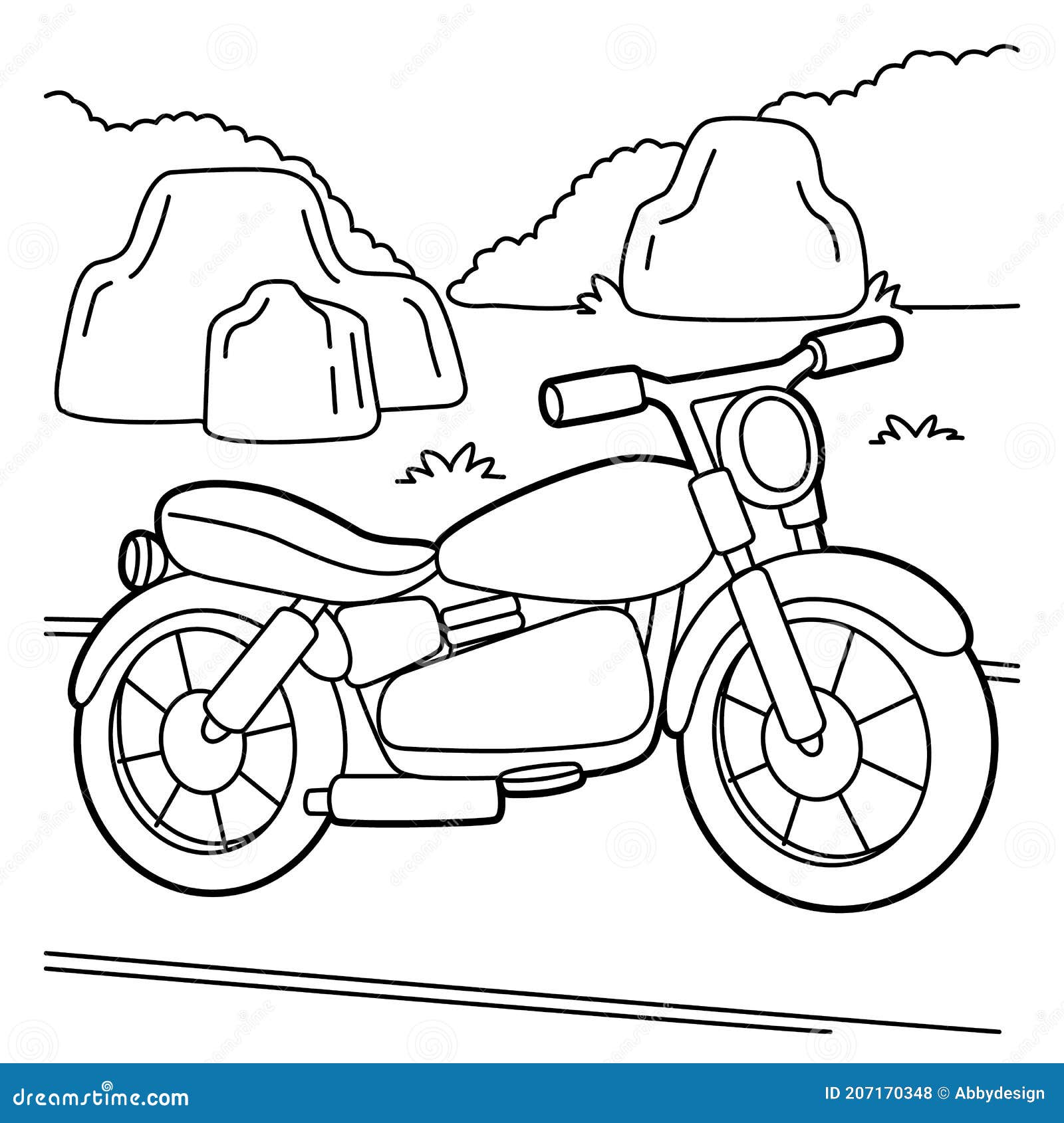 Motorcycle coloring page stock illustration illustration of race