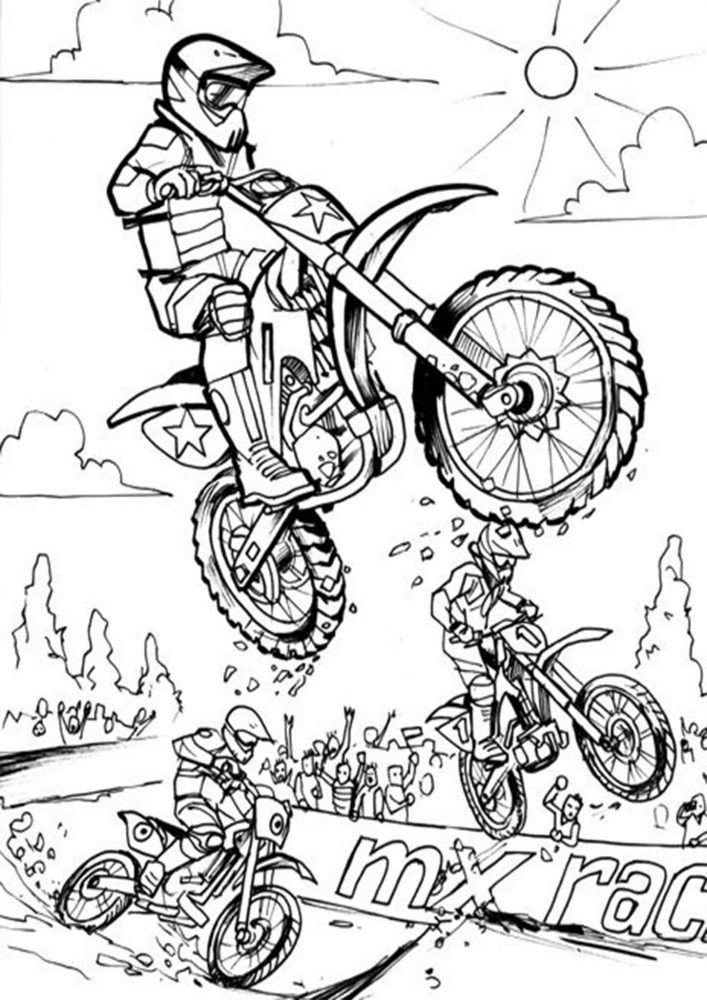 Free easy to print motorcycle coloring pages coloring pages for boys easy coloring pages coloring pages