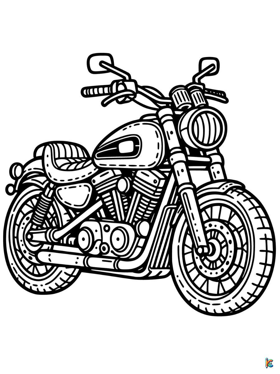 Motorcycle coloring pages â