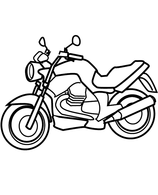 Simple motorbike printable picture