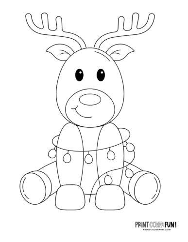 Adorable rudolph coloring pages other reindeer clipart to light up learning at