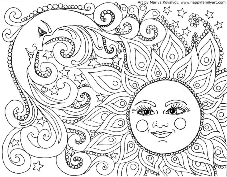 Stress relief coloring pages for adults