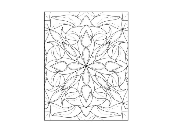 Mandala fun coloring page stress relief therapy for adults kids artwork original digital art instant pdf jpeg easy printable download