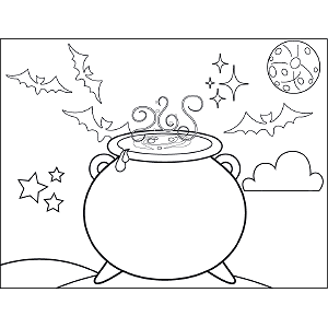 Witch cauldron printable coloring page free to download and print halloween coloring pages coloring pages witches cauldron