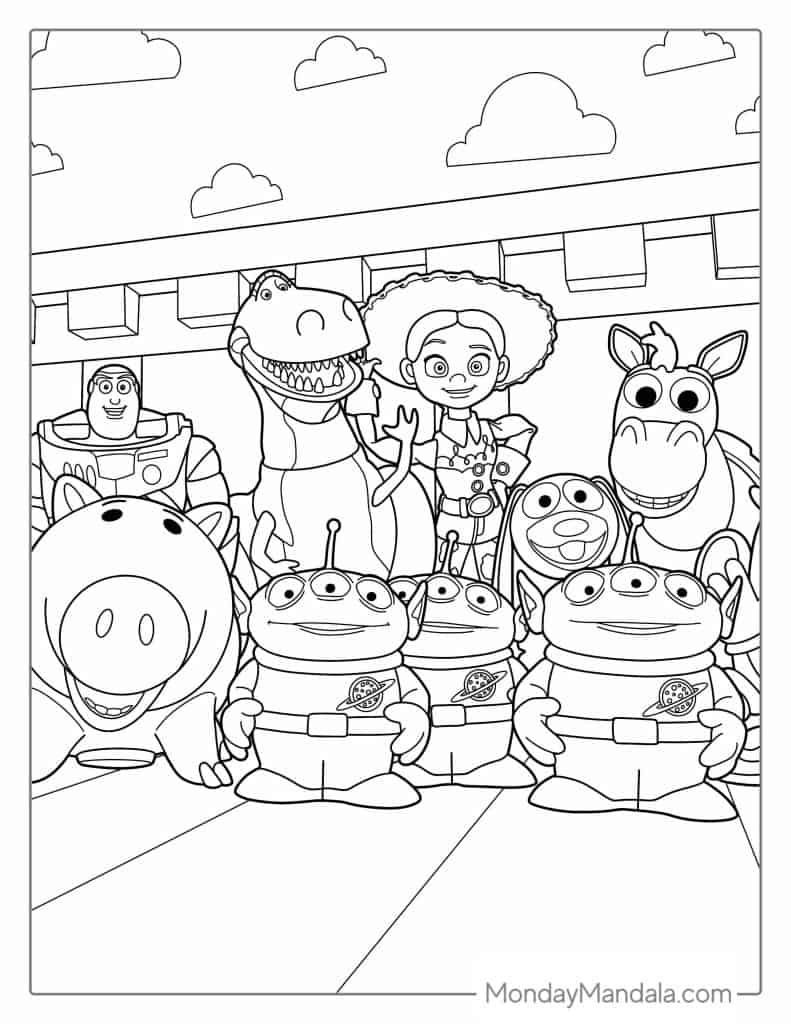 Toy story coloring pages free pdf printables