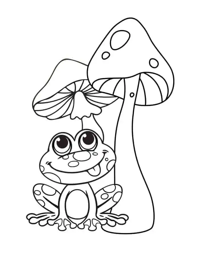 Free coloring pages of mushrooms kids adults
