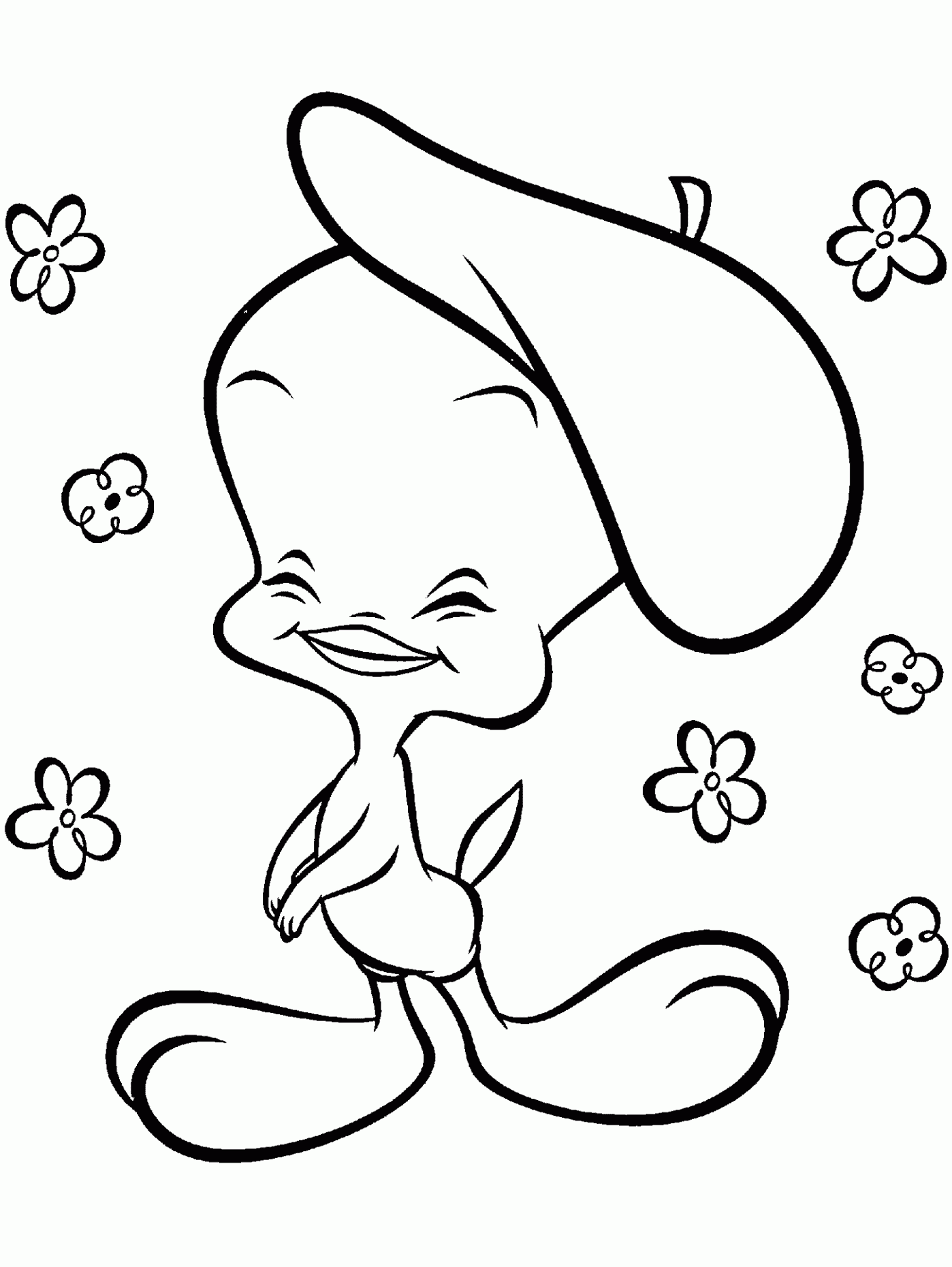 Coloring pages amazing tweety bird coloring pages free