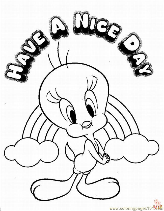 Tweety bird coloring pages free printable and easy coloring