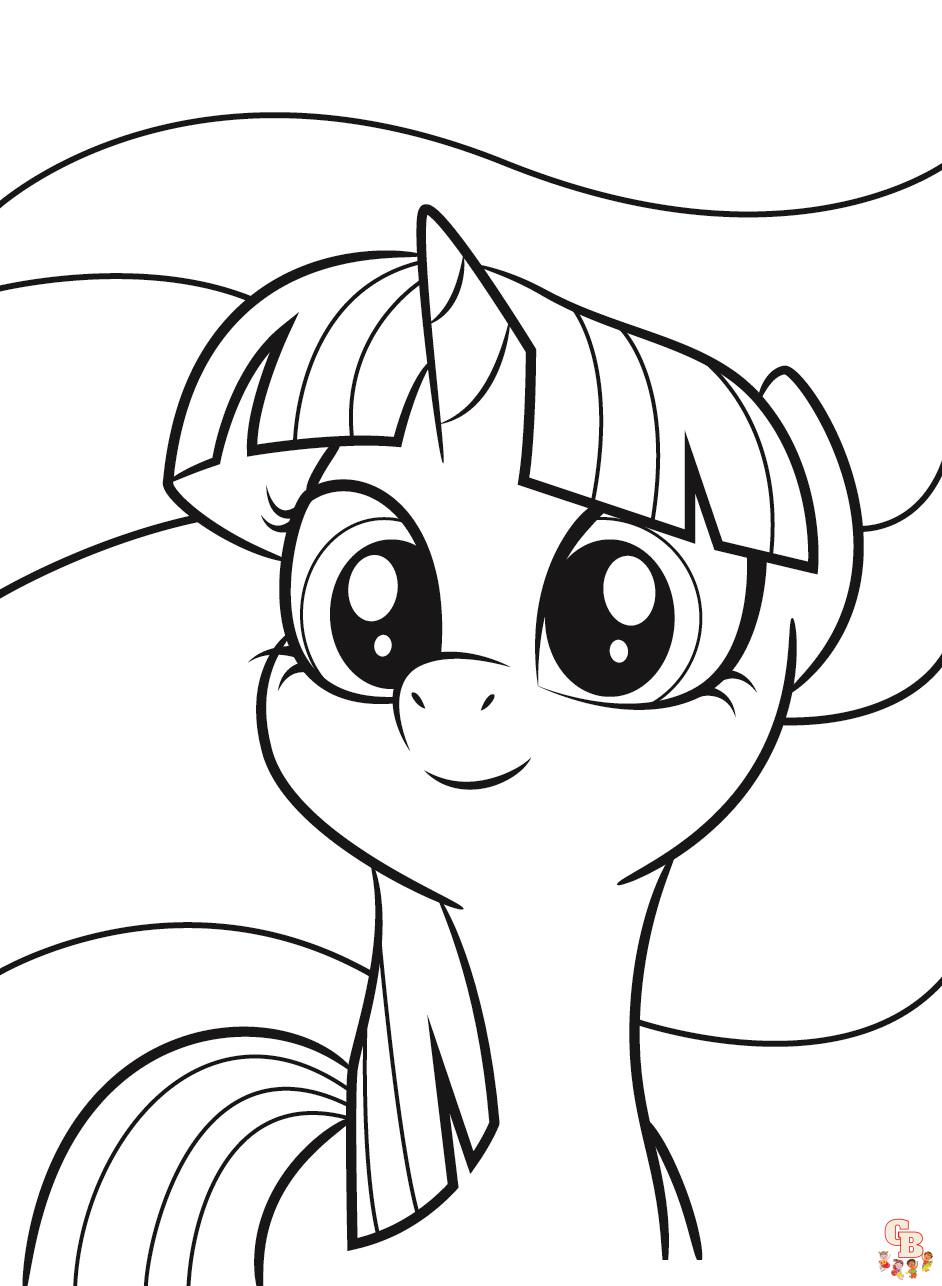 Cute twilight sparkle coloring pages free printable and easy