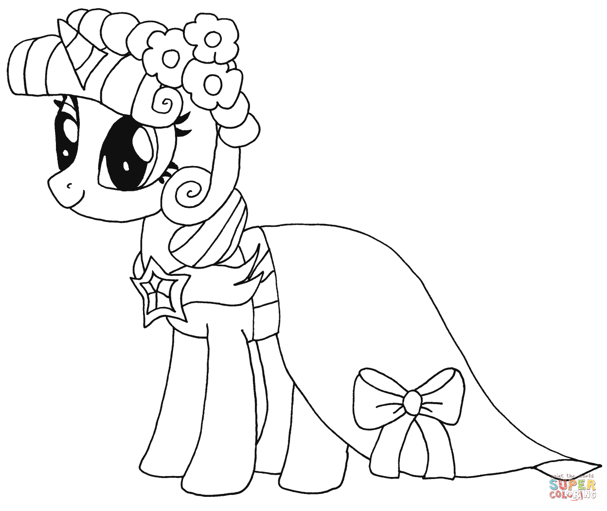 Princess twilight sparkle coloring page free printable coloring pages