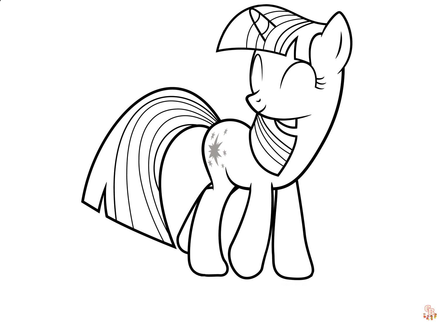 Cute twilight sparkle coloring pages free printable and easy