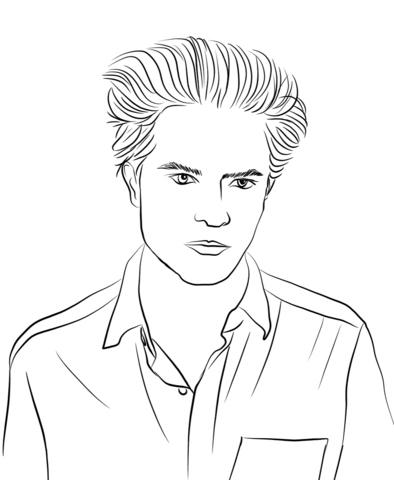 Edward cullen coloring page free printable coloring pages