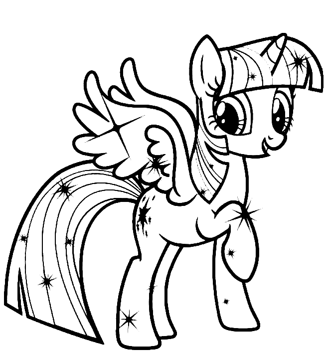 Twilight sparkle coloring pages printable for free download