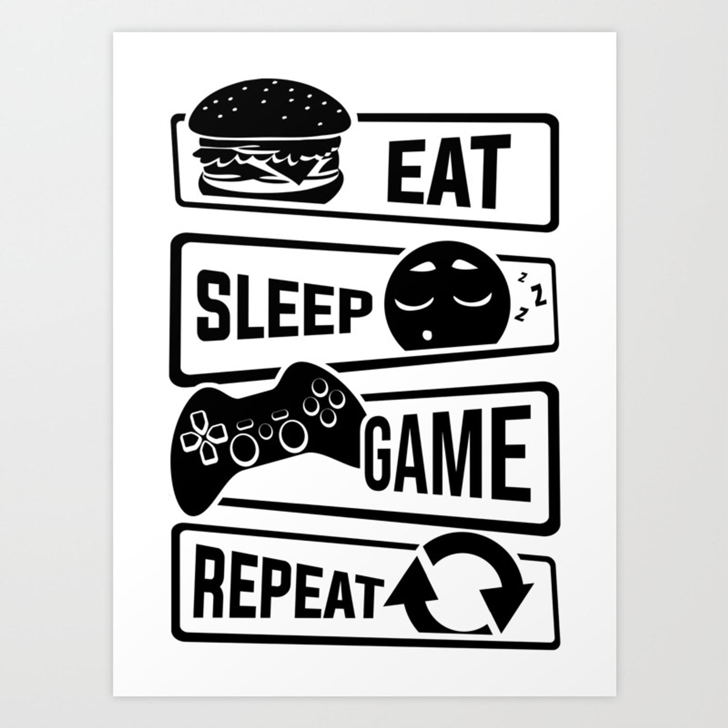 Eat sleep game repeat wallpapers