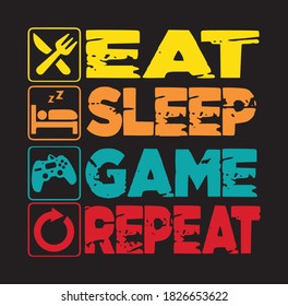 Eat sleep game stock vectors images vector art