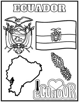 Ecuador word search and coloring page hispanic heritage month activity