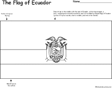 Flag of ecuador printout