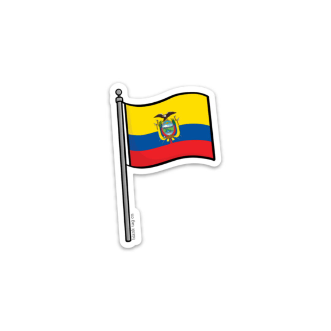 The ecuador flag sticker