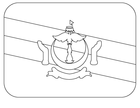 Flag of brunei emoji coloring page free printable coloring pages