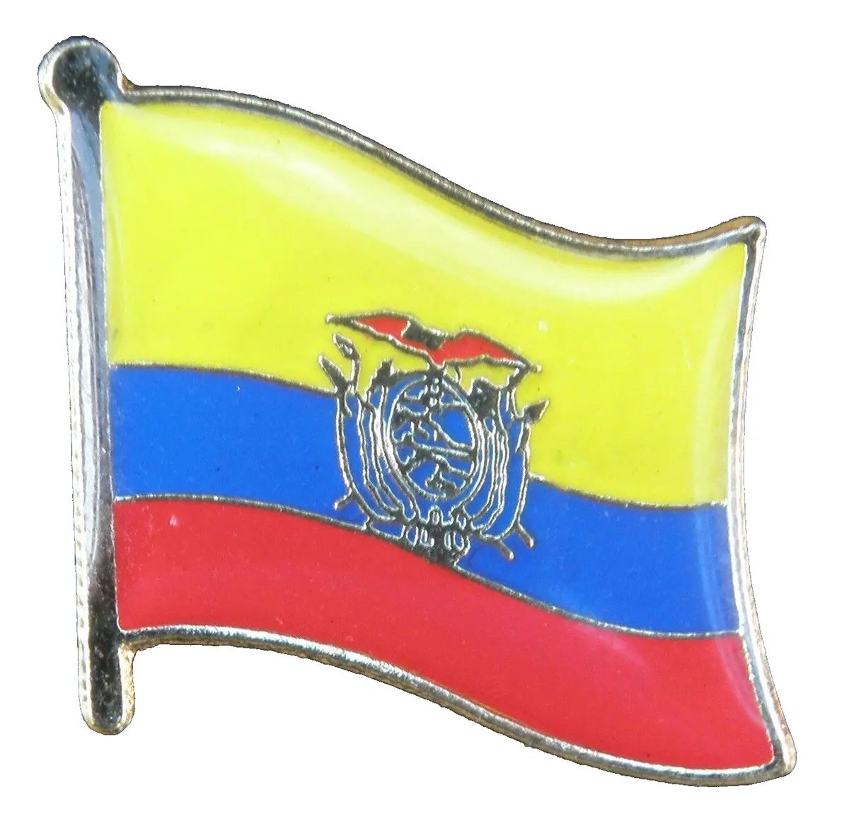 Ecuador flag pin badge brooch repãºblica del ecuador