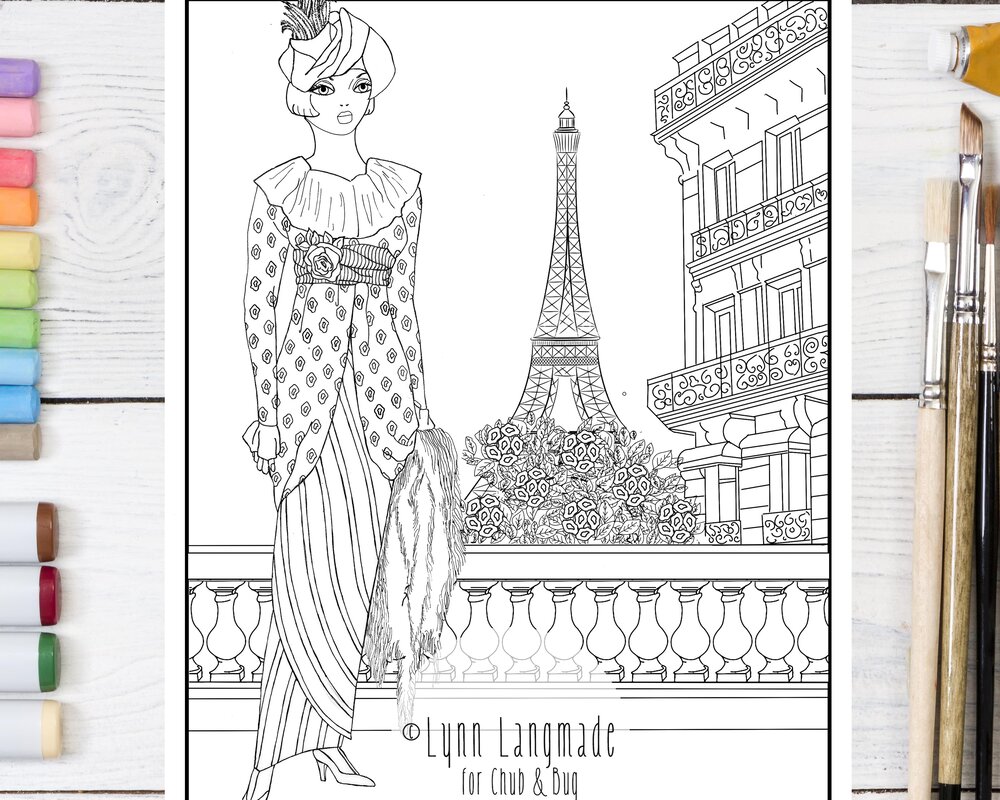 Paris coloring pages