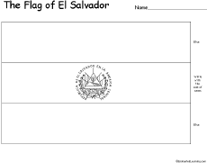 Flag of el salvador printout