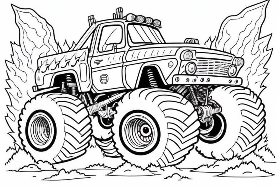 Download el toro loco monster truck coloring page printable free