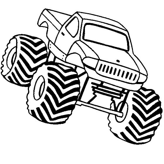 Free printable monster truck coloring page