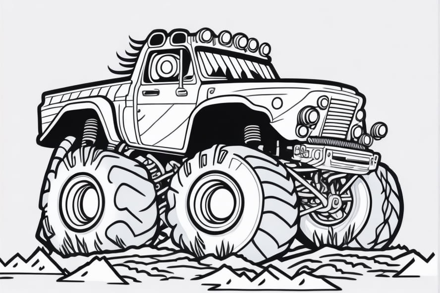 El toro loco monster truck coloring page printable free