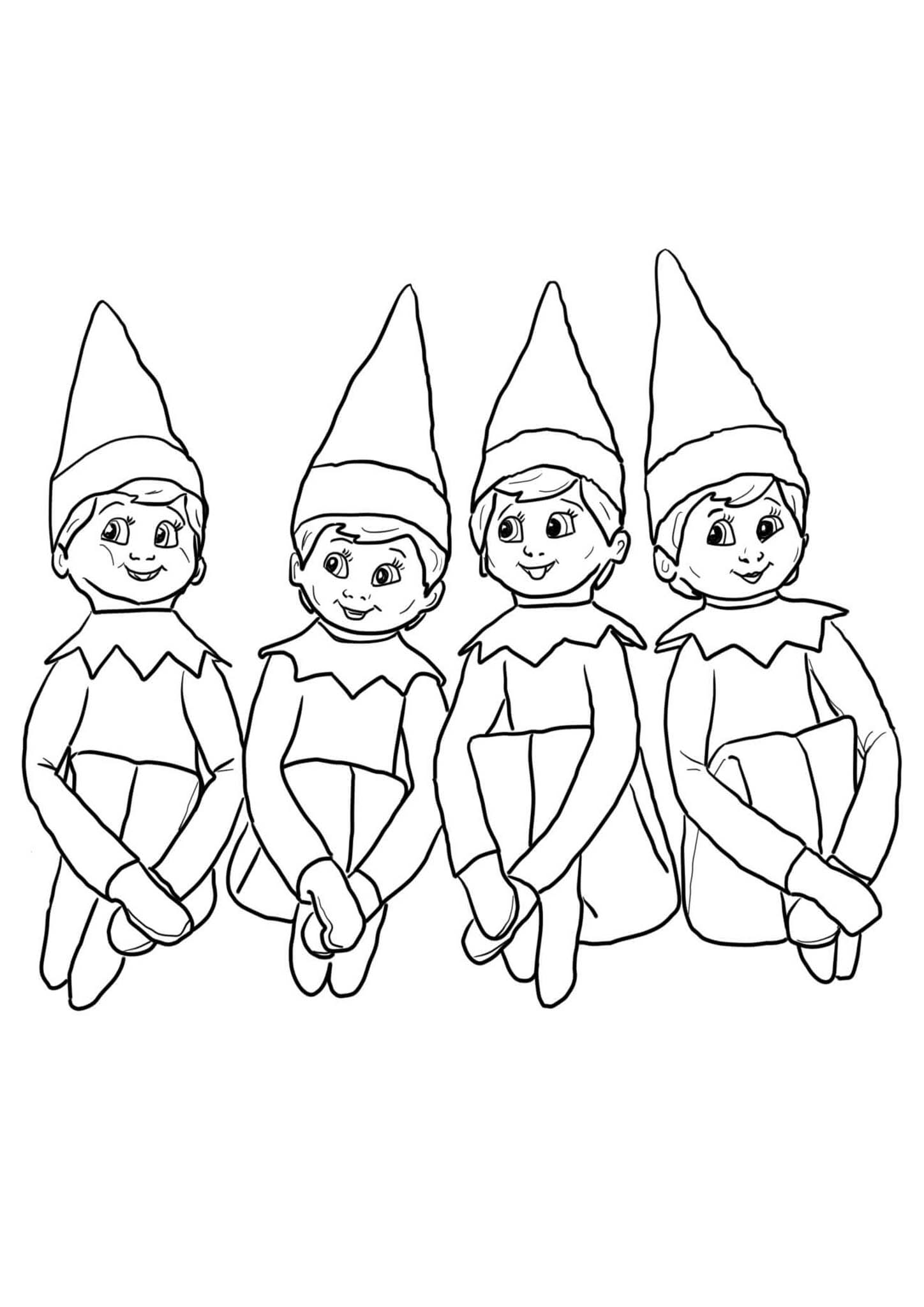 Free printable elf on the shelf coloring pages