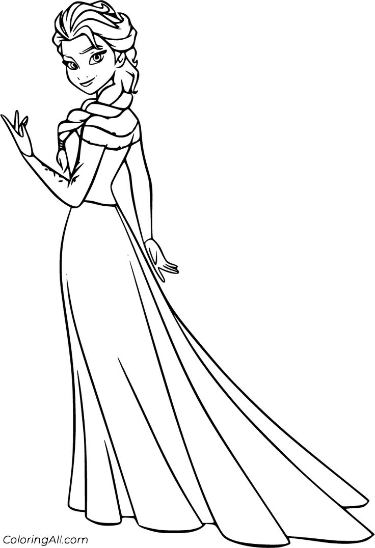 Free printable elsa coloring pages in vector format easy to print from any device and automaticallyâ elsa coloring pages elsa coloring frozen coloring pages