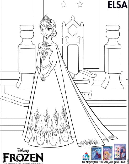 Free frozen printables coloring pages