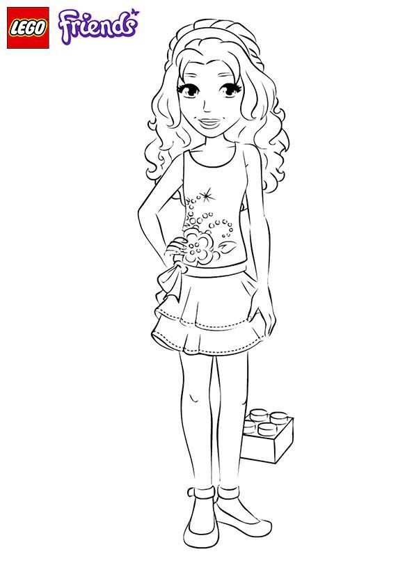 Emma lego friends coloring page lego coloring pages lego friends birthday lego friends party