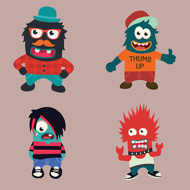 Emo cartoon characters pictures stock photos pictures royalty