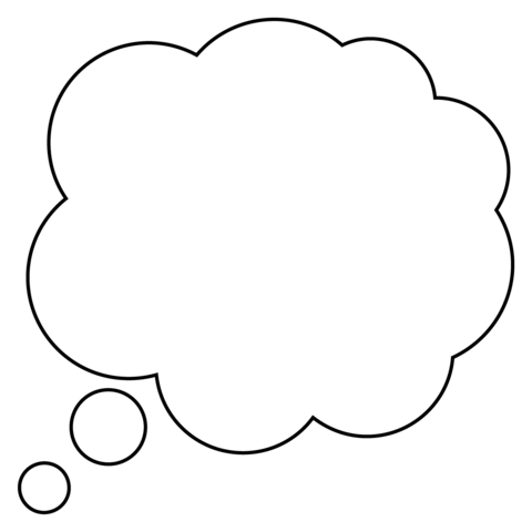 Thought balloon emoji coloring page free printable coloring pages