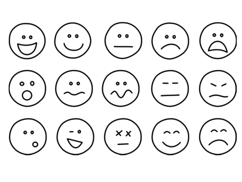 Set of emoji coloring page teaching resources
