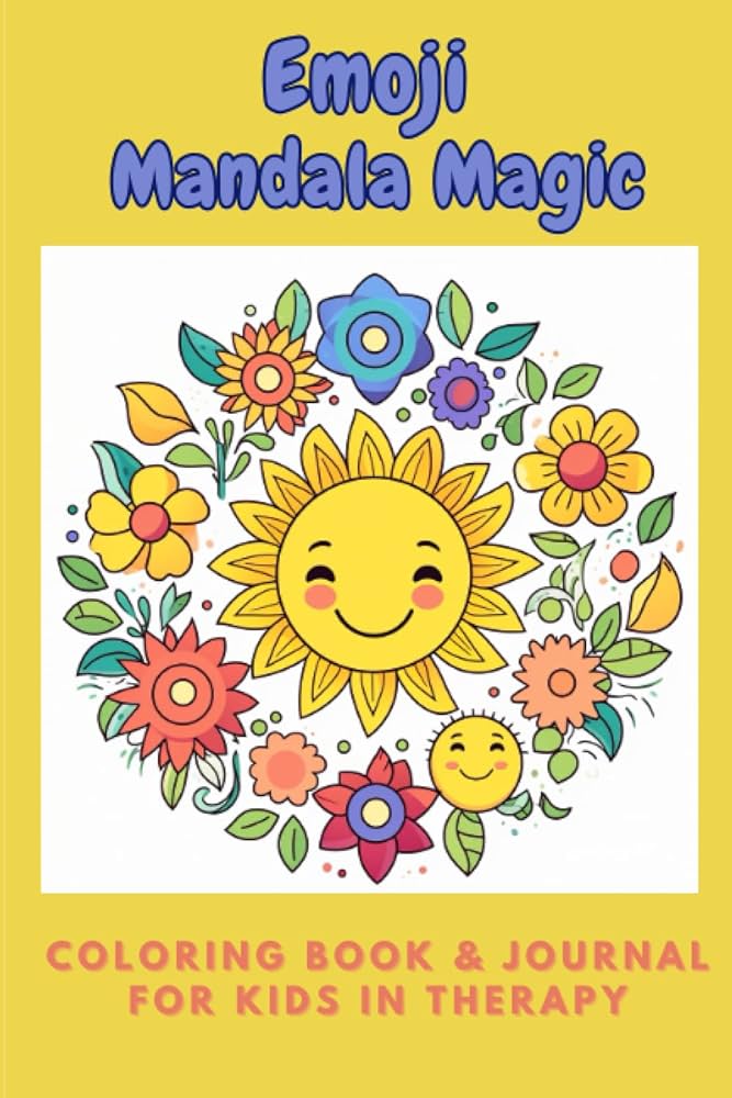 Emoji mandala magic coloring book journal for kids in therapy hageman sheila libros