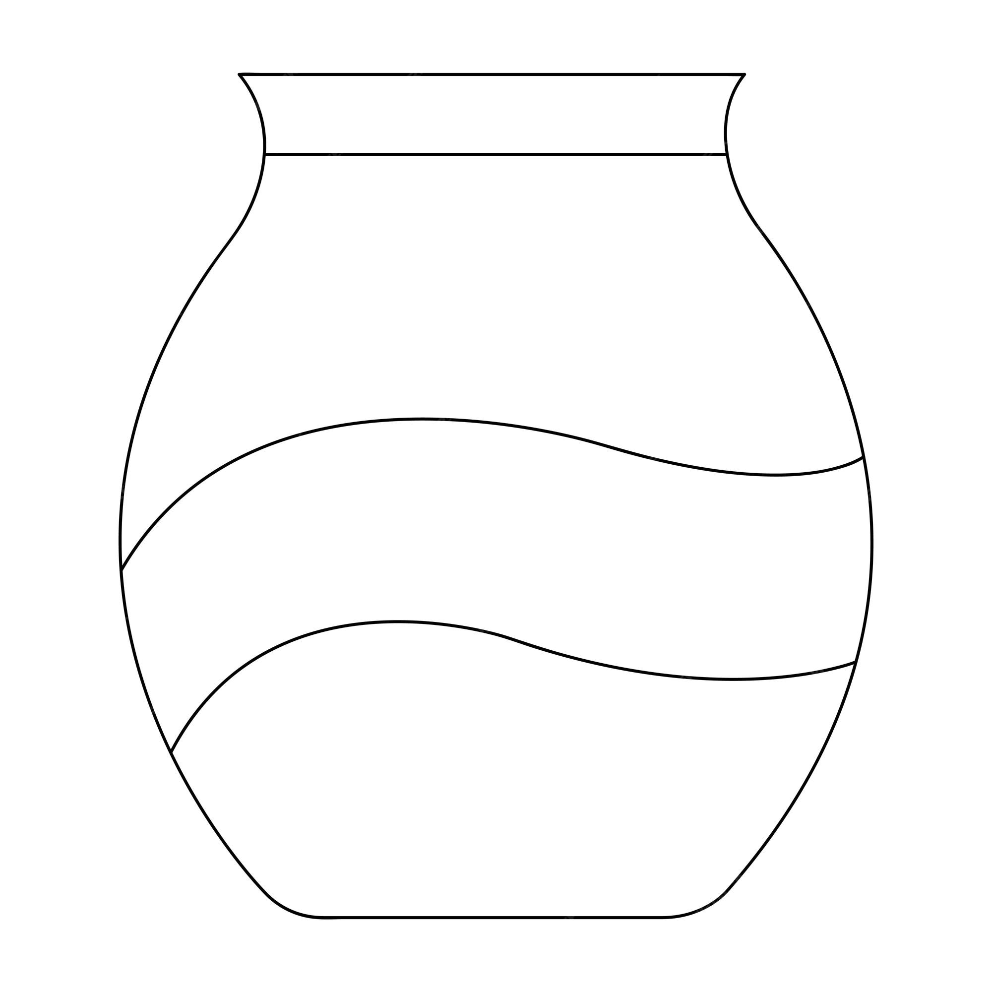 Premium vector vector empty flower pot isolated on white background