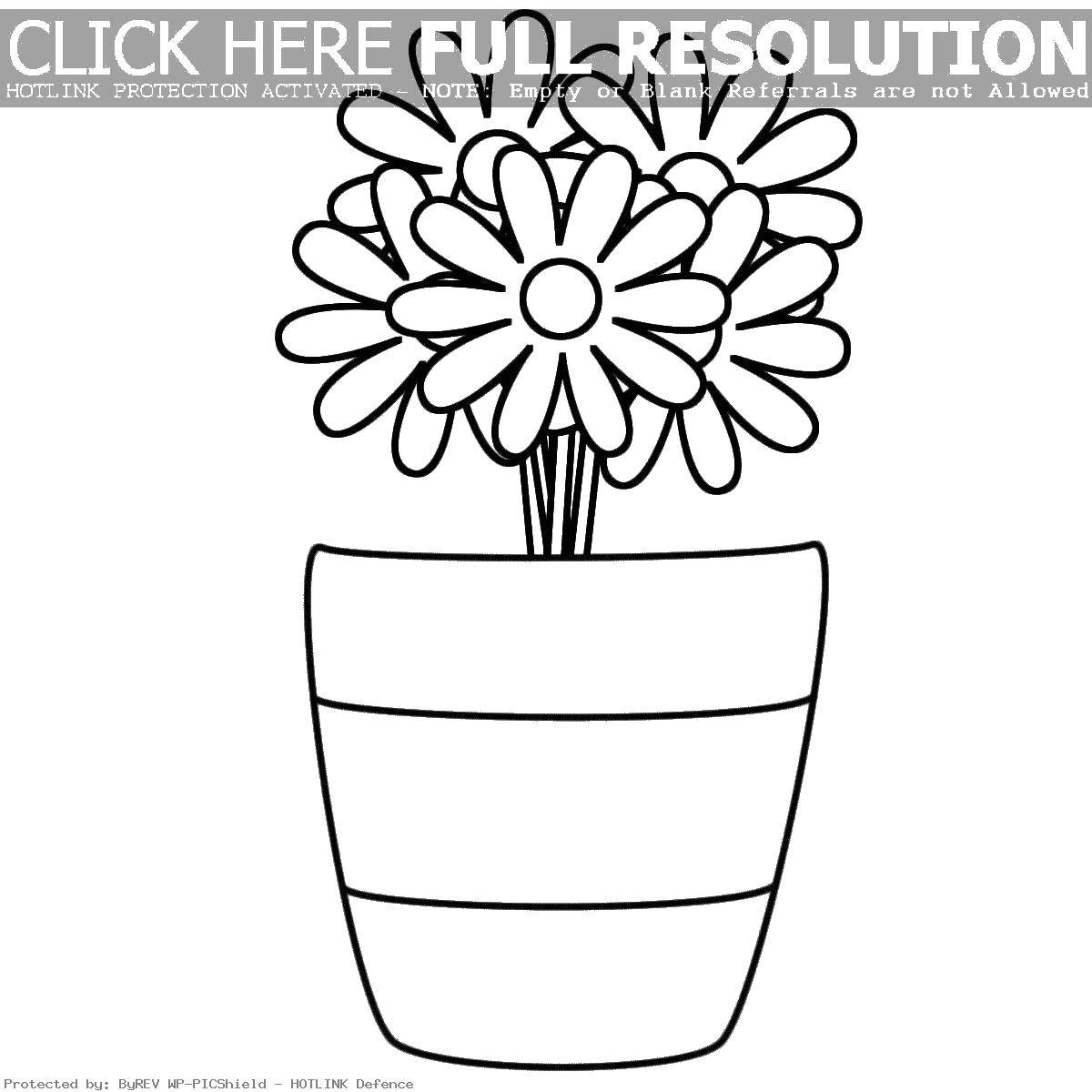 Online coloring pages coloring page flower pot vase download print coloring page