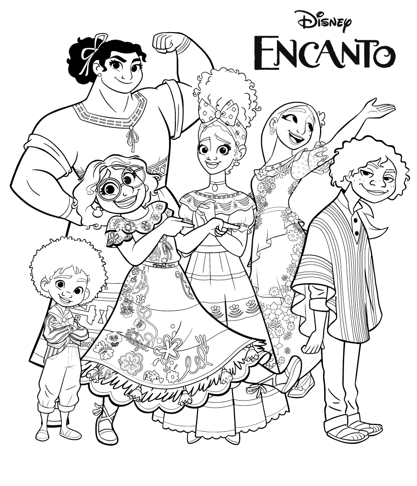 Free printable encanto coloring sheets for all ages