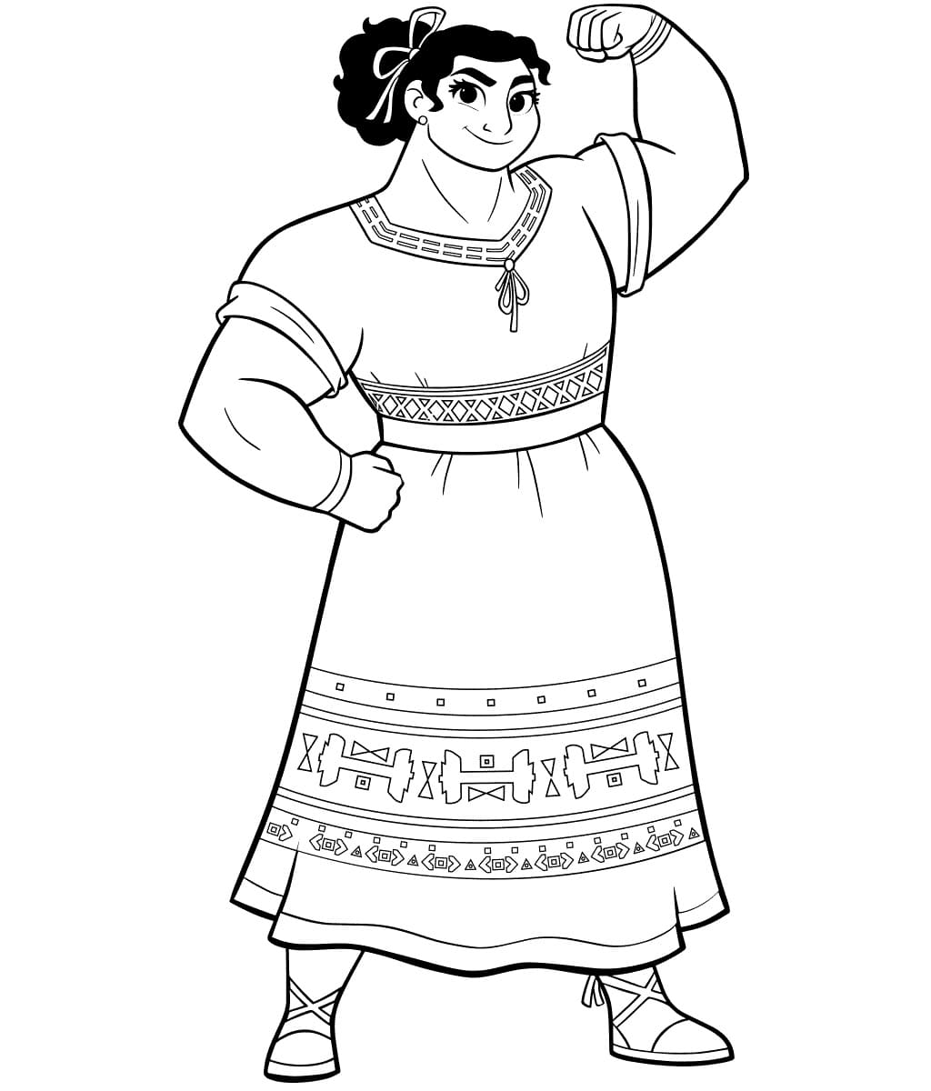 Luisa from encanto coloring page