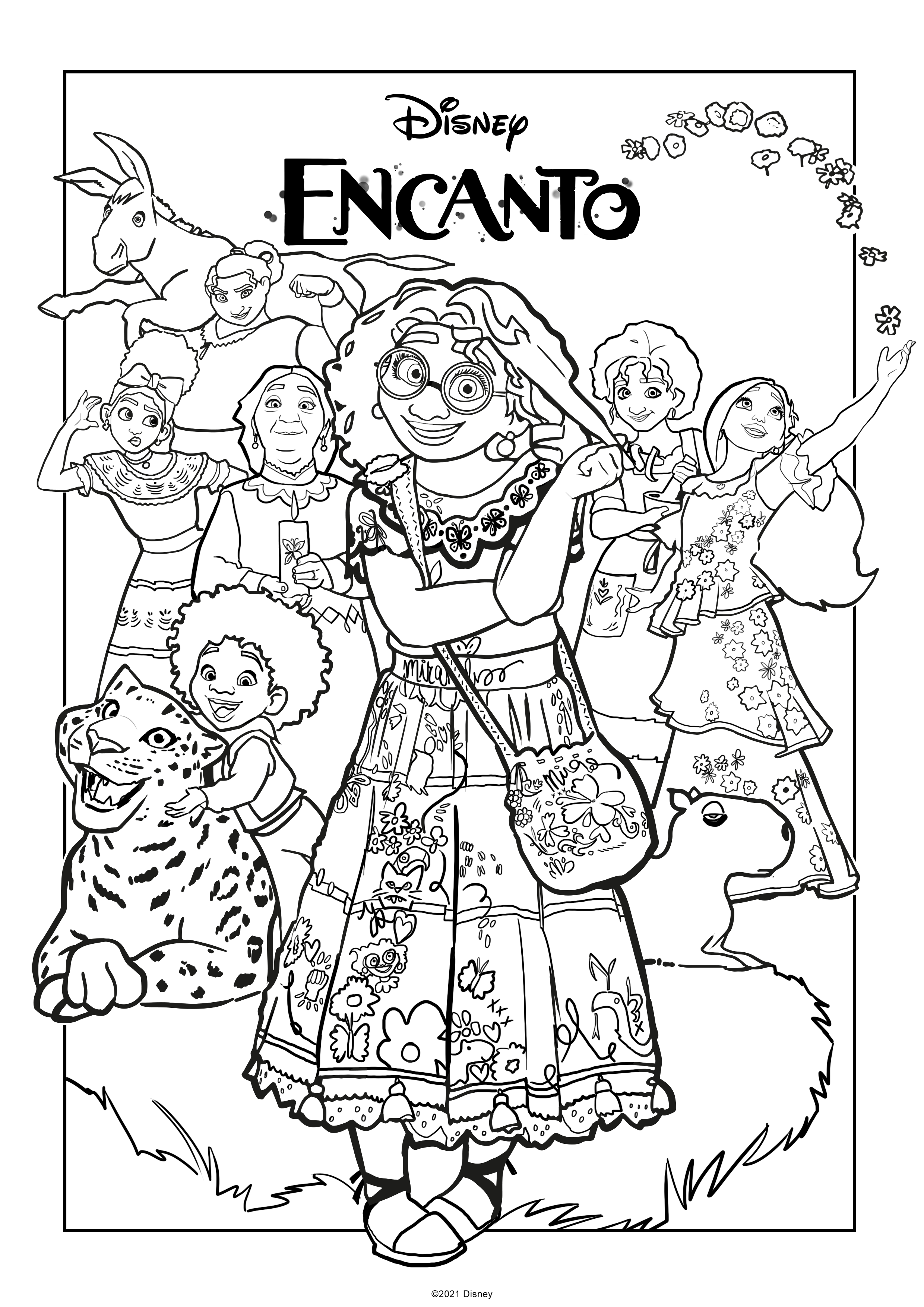 Encanto coloring pages and activity pack simply sweet days