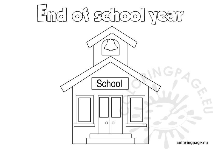 End of the school year coloring page coloring page
