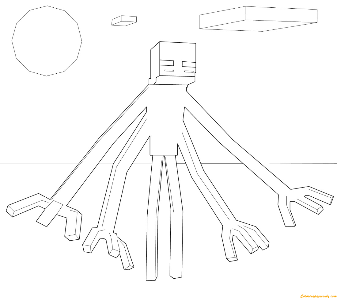 Minecraft mutant enderman from minecraft coloring pages